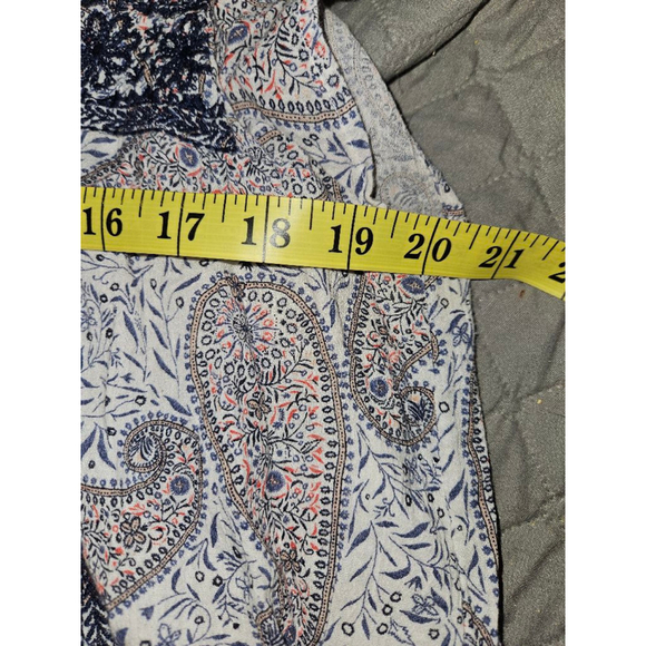 Old Navy Paisley Dress Women's Size Large Flutter Sleeve Embroidered Knee Length - Picture 9 of 9